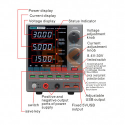 SUGON 3005PM Adjustable DC Power Supply 30V 5A 4 Digit Digital Lab Bench Power Stabilized Power Supply Voltage Regulator Switch