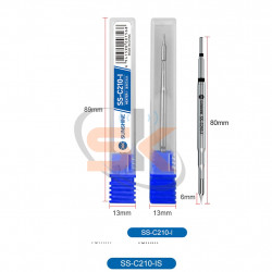 SUNSHINE SS- C210 GVM C210 IS I K Series Soldering Iron Tips Curve Sharp Blade for JBC Original T210 Handle T26 Welding Tip