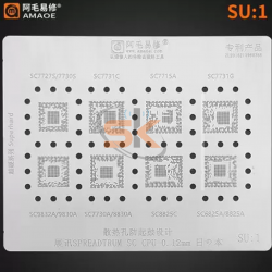 Amaoe 0.12mm SU1 Spreadtrum CPU BGA Reballing Stencil for SC7730 7731 8830 9830 8825 7715