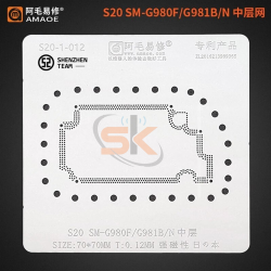 Amaoe Middle Layer BGA Reballing Stencil Net for Samsung S20 SM-G980F G981B / N
