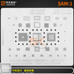 Amaoe SAM:1 0.12MM Multi-Function MSM8998 CPU BGA Reballing Stencil Plant Tin Steel Net for Samsung S8 / S8 Plus / NOTE 8