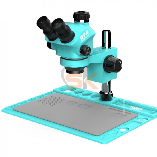 New Design RF4 RF7050TVD2 7-50X Continuous Zooming Trinocular Microscope