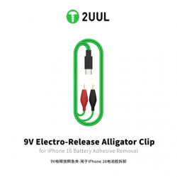 2uul PW03 9V Electro-Release Alligator Clip with Type-C Port for iPhone 16 Battery Adhesive Removal