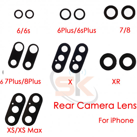 10pcs/pack Back Camera Glass For IPhone 12 Pro 11 Pro Max X XR XS Max 7 8  Plus Rear Camera Cover Lens 3M Sticker Holder - Buy 10pcs/pack Back Camera  Glass For