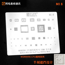 Amaoe MI8 0.12mm BGA Reballing Stencil for Qualcomm MSM8996 CPU Xiaomi 5 / 5S / 5S Plus / NOTE2 / MIX