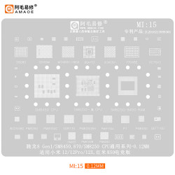 Amaoe Mi15 0.12mm BGA Reballing Stencil for Xiaomi 12 / 12Pro / 12X Redmi K50 eSports Edition Qualcomm SM8450 / SM8250