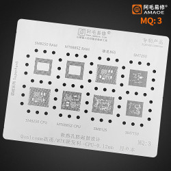 Amaoe MQ:3 CPU BGA Reballing Stencil Net for Qualcomm 865 SM8250 7250 SM7150 SM6150 MT6885Z