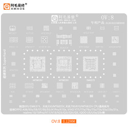 Amaoe OV8 0.12mm CPU BGA Reballing Stencil for OPPO A96 VIVO Y77 Realme 10Pro IQOO U5 SM6375 MT6855V MT6833V
