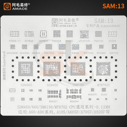 Amaoe SAM13 CPU BGA Reballing Stencil Net for SDM450 660 SM6150 MT6762 A60-A90 Series A10S A605F A705F A920F