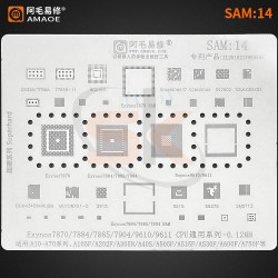 Amaoe SAM14 BGA Reballing Stencil for Exynos 7870 7884 7885 7904 9610 9611 CPU / A10 to A70 Series