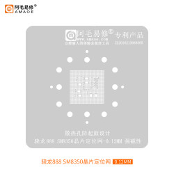 Amaoe 0.12mm Wafer Positioning BGA Reballing Stencil for Qualcomm SM8350 Snapdragon 888