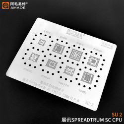 Amaoe 0.12mm SU2 Spreadtrum CPU BGA Reballing Stencil for SC9850 6820 9820A 651E 6531DA