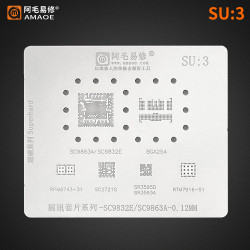 AMAOE SU:3 STENCIL For SPREADTRUM CPU SC9832E, SC9863A, SC2721G, SR3595D, SR3593A, BGA254, RPM6743