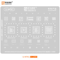 Amaoe U-MTK1 BGA Reballing Stencil Tin for MTK CPU MT6737 MT6735 MT6582 MT6750 MT6166V MT6325V MT6328V MT6323GA MT6176V MT6351V