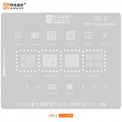 Amaoe UN:2 CPU BGA Reballing Stencil for UMW2652 UMP510G UIP8910 UIS8910 UMS9230H SGM41512 BGA153 BGA200