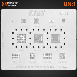 Amaoe UN:1 CPU BGA Reballing Stencil Net for UNIS0C UMW2652 2651 RPM6743-31 SR3595D R818 UMS512T BGA254 BGA154