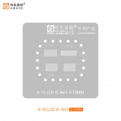 Amaoe 0.12mm 4-in-1 Screen LCD IC BGA Reballing Stencil for iPhone X to 15