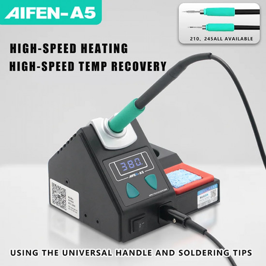 Aifen A5 Lead-free Digital Display Electronic Rework Soldering Station with C210 Handle