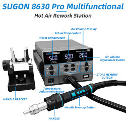 Sugon 8630Pro 1300W Intelligent Digital Display Hot Air Gun BGA Desoldering Rework Station