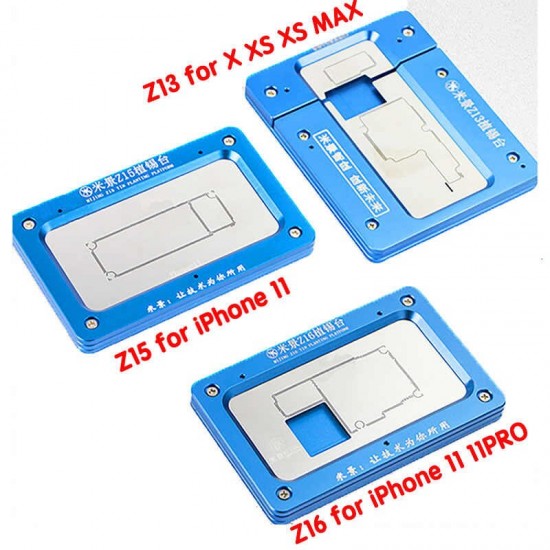 Mijing Z13 Z15 Z16 BGA Reballing Stencil for iPhone X/XS/XS MAX/11/11 Pro/11Pro MAX Motherboard Holder Soldering Repair Tools