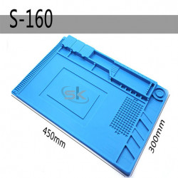 S160 45x30mm Magnetic Heat Insulation Silicone Soldering Pad Desk Mat Maintenance Platform For BGA Soldering 