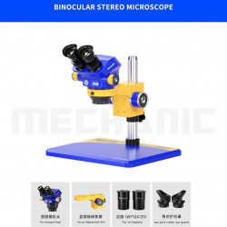 MECHANIC D75S-B11 BINOCULAR STEREO MICROSCOPE WITH 7X 50X CONTINUOUS ZOOM - NEW UPDATED