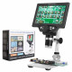 G1200 12MP DIGITAL MICROSCOPE 1-1200X CONTINUOUS ZOOM MAGNIFIER OPTICAL INSTRUMENTS 7" HD VIDEO MICROSCOPES