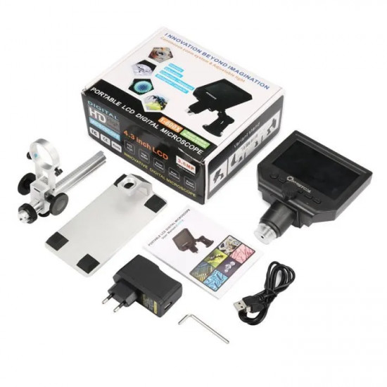 G600X Zoom 3.6MP Digital Microscope with Metal Stand
