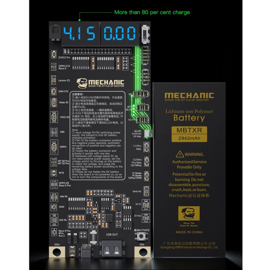 Mechanic F918 Battery Activation Board for iPhone & Android (IP5-15PM) 