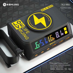 Mijing WLX-M9A Desktop Digital Display Magnetic Charging Station Supports Wireless Charging