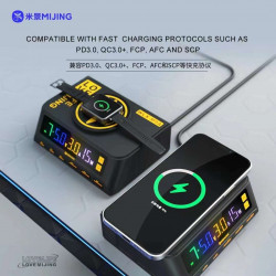 Mijing WLX-M9A Desktop Digital Display Magnetic Charging Station Supports Wireless Charging