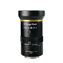 ZLKC Lens VM0550MPC 5-50mm 3 Megapixel Manual Iris Lens, 1/2.7” Vari-focal HD Lens ​CCTV Lens CS Mount