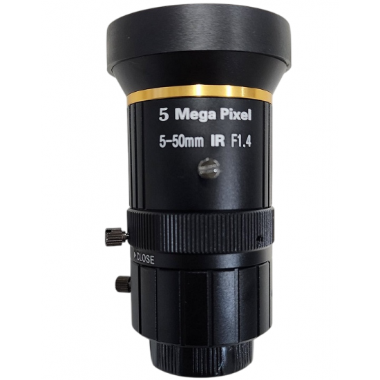 ZLKC Lens VM0550MPC 5-50mm 5 Megapixel Manual Iris Lens, 1/2.7” Vari-focal HD Lens ​CCTV Lens CS Mount	