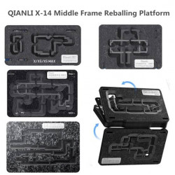 QianLi BGA Reballing Stencil Kit, Middle Layer Board Plant, Tin Platform, Repair Tool for iPhone 11, 12, 13, 14, 15, Pro, Mini, X, XR, XS, MAX