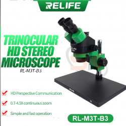 RELIFE RL M3T-B3 TRINOCULAR HD STEREO MICROSCOPE