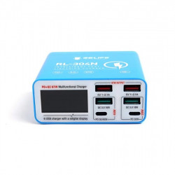 RELIFE RL-304N SMART MULTI-FUNCTIONAL 6 PORT USB CHARGER - 87W MAX (PD + QC 3.0)
