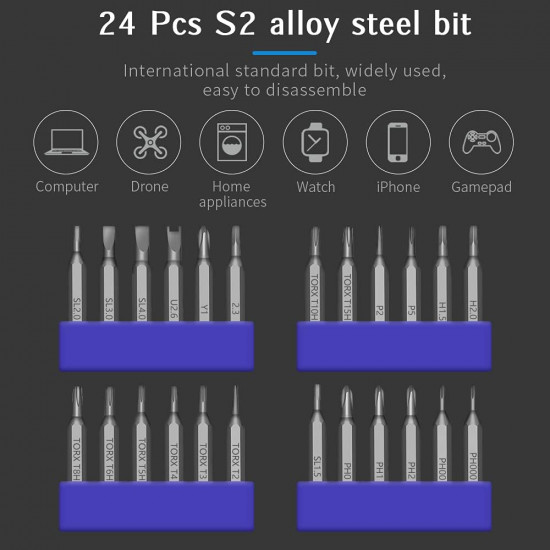28-in-1 Rechargeable Cordless Electric Mini Screwdriver Set
