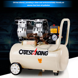 550W 30L 0.7MPA Industrial Outstanding Air Compressor Oil-less Oil-free Quiet High-pressure Pump Tattoo Manicure Spraying Gun