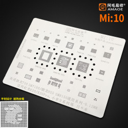 Amaoe MI10 0.12MM BGA Stencil IC Solder Reballing Tin Net for Redmi K20 / K20 Pro / Xiaomi 9 SM7150 SM8150 CPU