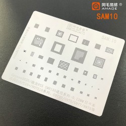 Amaoe SAM10 0.12MM Multi-Function Exynos9820 SM8150 CPU BGA Reballing Stencil Net for Samsung S10 S10+ NOTE10 G9730 G975 G977 N975