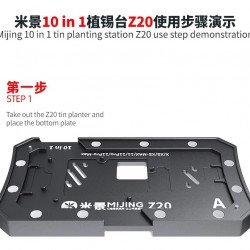 MiJing Z20 10in1 BGA Reballing Stencil Net Fixture Holder for iPhone X / XR / Xs / Xs Max / 11 / 11 Pro / 12 / 12 mini / 12 Pro / 12 Pro Max