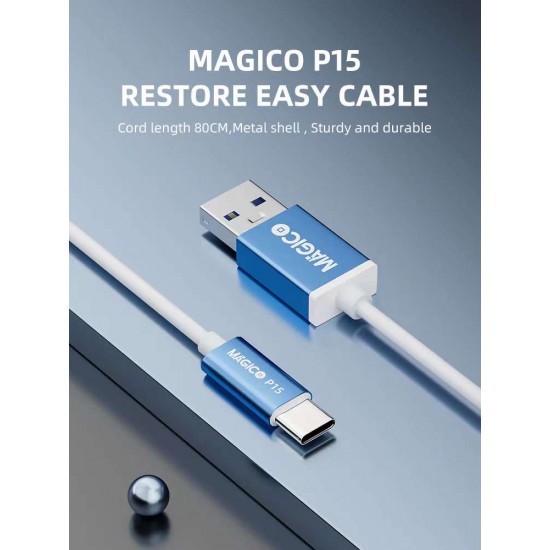 Magico P15 USB to Type-C iTransfer Cable for iPhone / iPad Charging Restore Data Transmission