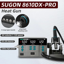 Sugon 8610DX-Pro 1000W High Power Heat Gun Digital Display Desoldering Rework Station